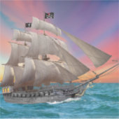 STICKER LE NAVIRE PIRATE DE BLACK BEARD (Devant)