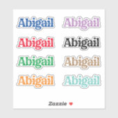 Sticker Le nom Abigail (Feuille)
