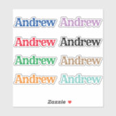 Sticker Le nom Andrew (Feuille)