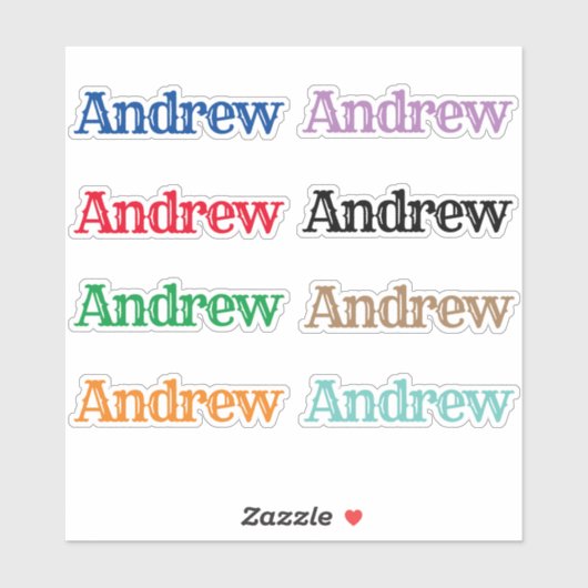Sticker Le nom Andrew (Feuille)