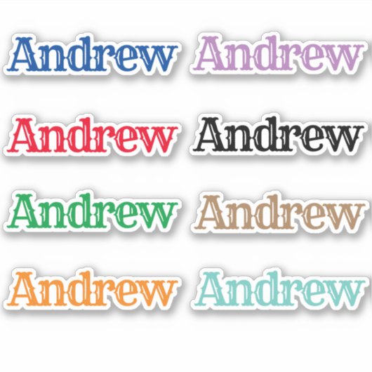 Sticker Le nom Andrew (Devant)
