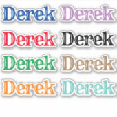Sticker Le nom Derek (Devant)