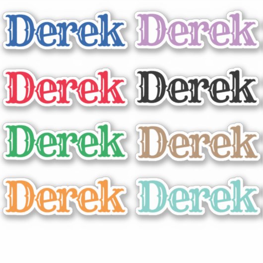 Sticker Le nom Derek (Devant)