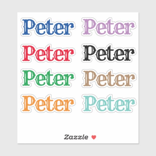 Sticker Le nom Peter (Feuille)