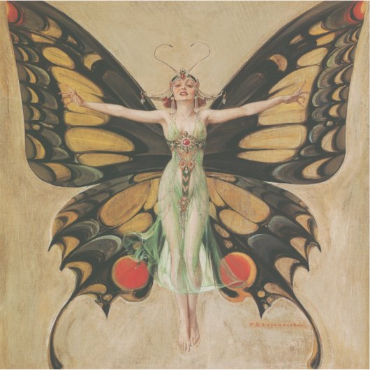 Sticker Le papillon - Papillon fille (Devant)