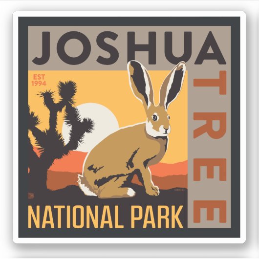 Sticker Le Parc national de Joshua Tree | Jacklapin (Devant)