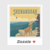 Sticker Le Parc national de Shenandoah | Cerf (Feuille)