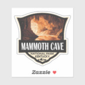 Sticker Le parc national Mammoth Cave Illustration Art rét (Feuille)