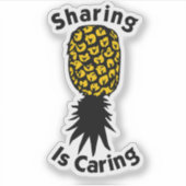 Sticker Le partage, c'est l'autocollant Caring (Devant)