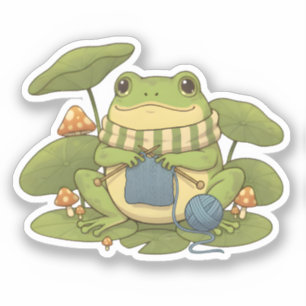 Sticker Le passe-temps de Zochi : tricot