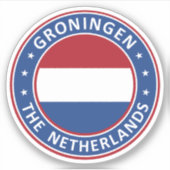 Sticker Le Pays-Bas, Groningen (Devant)