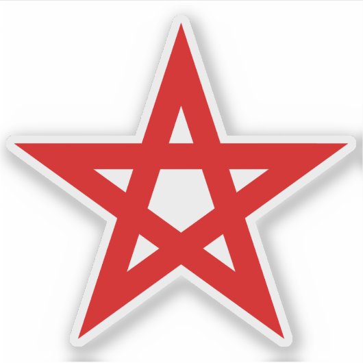 Sticker Le Pentagramme (rouge) (Devant)