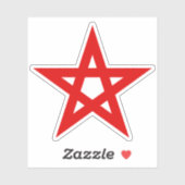 Sticker Le Pentagramme (rouge) (Feuille)