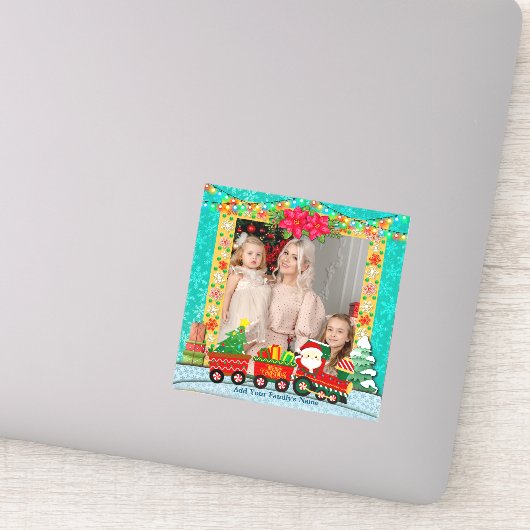 Sticker Le Père Noël en train, Noël et vacances photo (Détail)