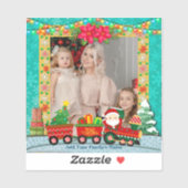 Sticker Le Père Noël en train, Noël et vacances photo (Feuille)
