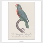 Sticker Le Perroquet Langlois de Jacques Barraband (Feuille)