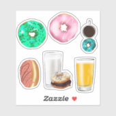 Sticker Le petit-déjeuner doit avoir volume 3 jeu d'autoco (Feuille)