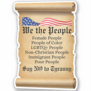 Sticker Le peuple dit non à la tyrannie