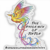 Sticker Le Phoenix de Tik Tok Vinyl Decal (Devant)