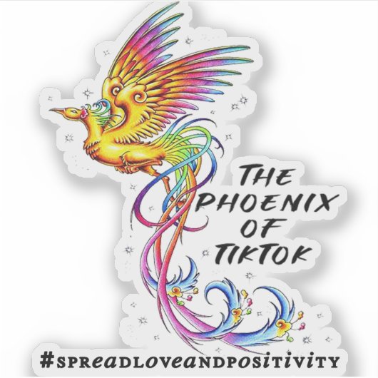 Sticker Le Phoenix de Tik Tok Vinyl Decal (Devant)