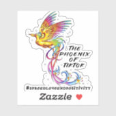 Sticker Le Phoenix de Tik Tok Vinyl Decal (Feuille)