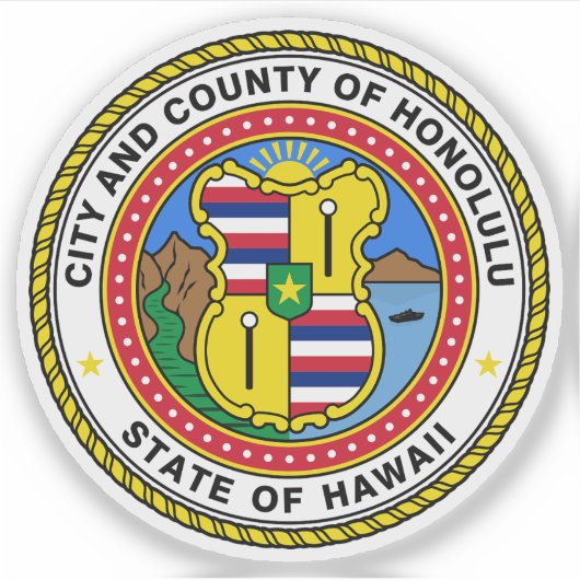 Sticker Le phoque d'Honolulu, Hawaii (Devant)