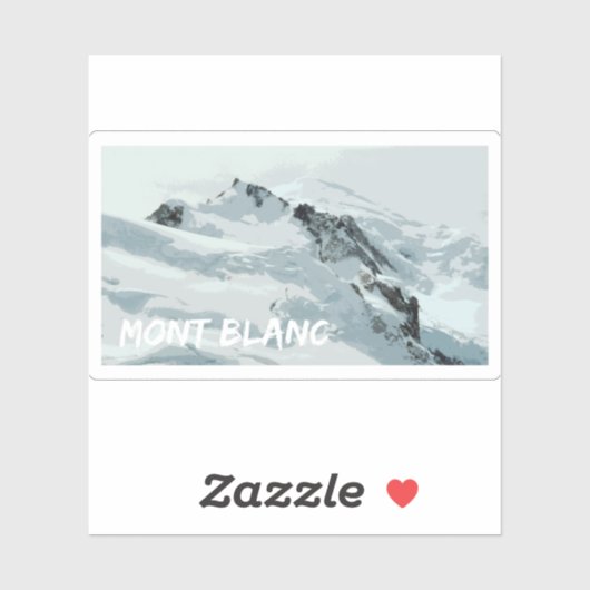 Sticker Le pic du Mont Blanc, France (Feuille)