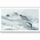 Sticker Le pic du Mont Blanc, France (Devant)