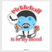 Sticker Le pickleball est dans mon sang - Vampire (Feuille)