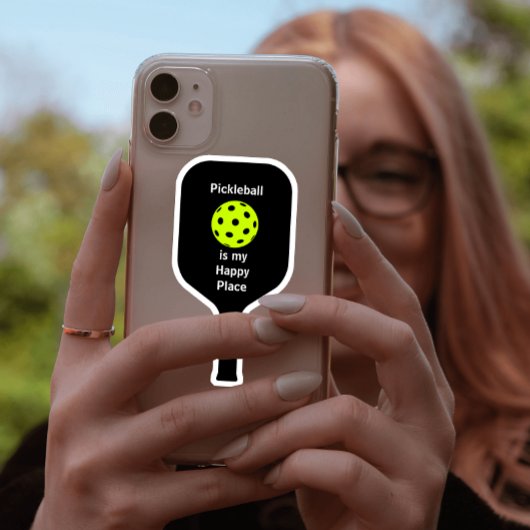 Sticker Le Pickleball Est Mon Endroit Heureux