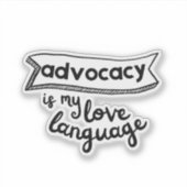 Sticker Le plaidoyer est ma langue d'amour_Embolden_ (Devant)