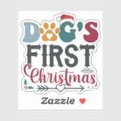 Sticker Le premier Noël du chien (Feuille)