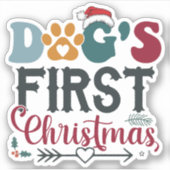 Sticker Le premier Noël du chien (Devant)