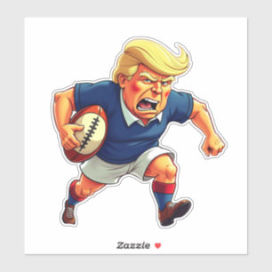 Sticker Le président Donald Trump joue au rugby