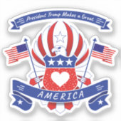 Sticker Le président Trump fait une grande AMÉRIQUE (Recto)