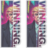 Sticker Le président Trump - GAGNANT (Devant)