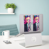Sticker Le président Trump - GAGNANT (Ordinateur portable sur le bureau)