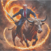 Sticker Le président Trump triomphe sur la corde (Devant)