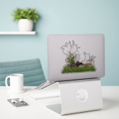 Sticker Le Pudelpointer (Ordinateur portable sur le bureau)