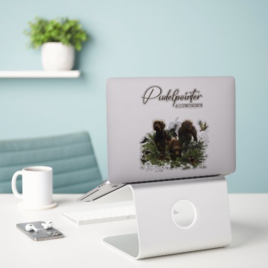 Sticker Le Pudelpointer (Ordinateur portable sur le bureau)