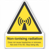 Sticker Le rayonnement non ionisant ne provoque pas de mau (Devant)