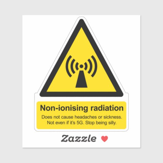 Sticker Le rayonnement non ionisant ne provoque pas de mau (Feuille)