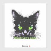 Sticker Le Regard du Chat Noir (Feuille)