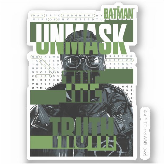 Sticker Le Riddler - Démasquer La Vérité (Devant)