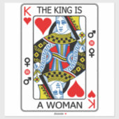 Sticker Le roi est une femme (Feuille)
