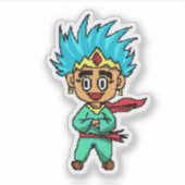 Sticker Le Roi Pixel Errant | Retro Sidekic (Devant)
