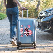 Sticker Le rose frappe comme une fille Volley-ball (Valise Insitu)