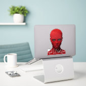 Sticker Le Rouge N'est Pas Silencieux (Ordinateur portable sur le bureau)