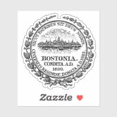 Sticker Le sceau de Boston, Massachusetts (Feuille)