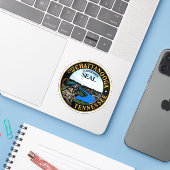 Sticker Le Sceau de Chattanooga, Tennessee (Ordinateur portable avec iPhone)